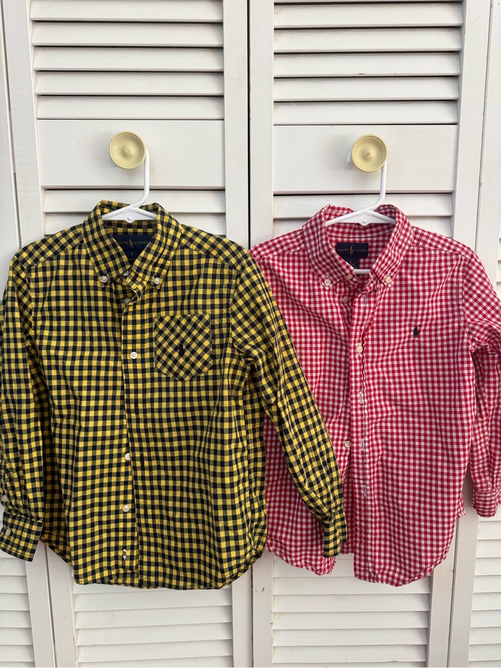 Ralph Lauren Boys' Yellow & Black Gingham Button-Down Shirt Size-5